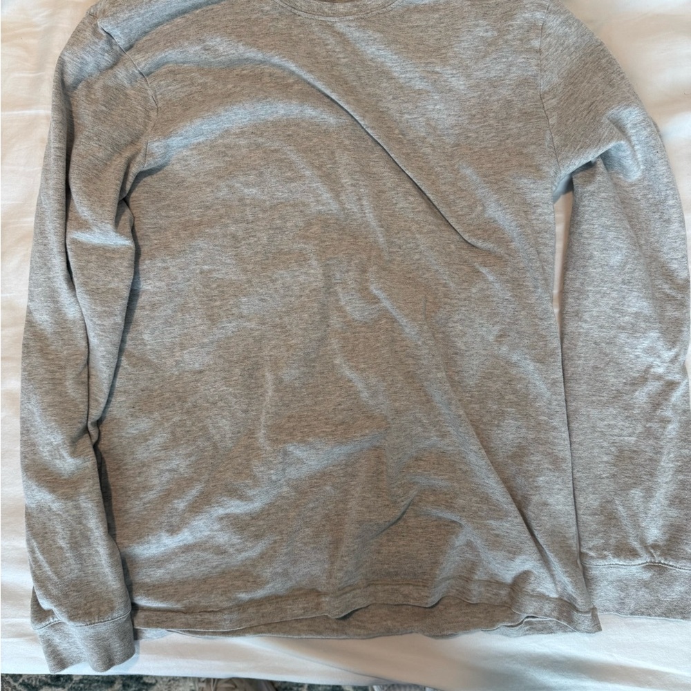 SKIMS COTTON MENS CLASSIC LONG SLEEVE T-SHIRT - Grey